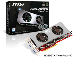 画像ギャラリー No.001のサムネイル画像 / MSI,「Twin Frozr」クーラー搭載のGTX 260カード第2弾を発売