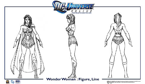 画像ギャラリー No.002のサムネイル画像 / Sony Online Entertainmentが，MMOアクション「DC Universe Online」に登場するワンダーウーマンのアートワークを公表