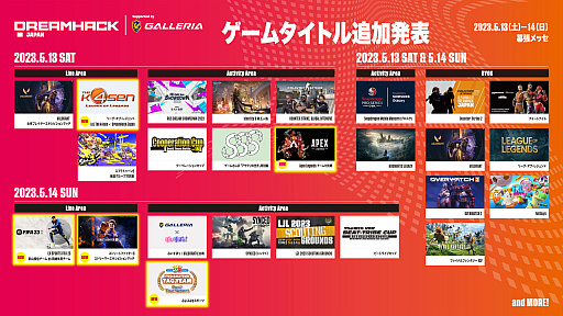 画像ギャラリー No.007のサムネイル画像 / 「DreamHack Japan 2023」,「LoL The k4sen x DreamHack Japan」開催など,ゲームステージ情報の第8弾を公開