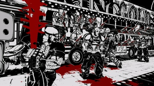 画像ギャラリー No.003のサムネイル画像 / モノクロ世界に真っ赤な鮮血がほとばしる「MADWORLD」,ついに本日発売