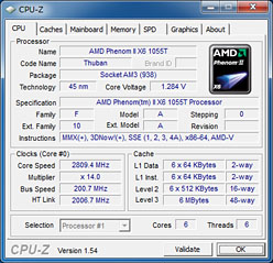 画像ギャラリー No.010のサムネイル画像 / 本日発売。TDP 95W版「Phenom II X6 1055T」の消費電力と発熱を確認する