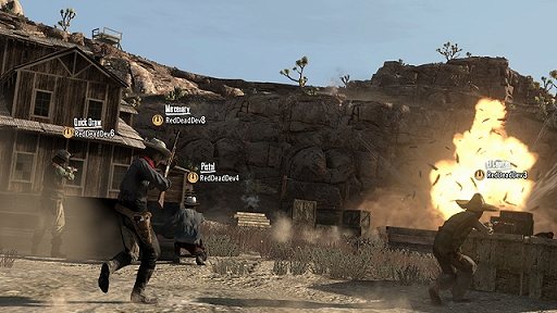 画像ギャラリー No.002のサムネイル画像 / 開拓時代のアメリカ西部で大暴れできる「Red Dead Redemption」の，DLC第一弾「Outlaws to the End」では，協力プレイ用のミッションが追加される