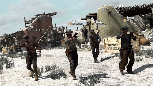 画像ギャラリー No.004のサムネイル画像 / 開拓時代のアメリカ西部で大暴れできる「Red Dead Redemption」の，DLC第一弾「Outlaws to the End」では，協力プレイ用のミッションが追加される
