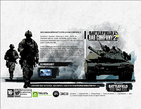 画像ギャラリー No.002のサムネイル画像 / EA,バトルフィールドシリーズ最新作「BF 1943」と「BF:Bad Company 2」を発表
