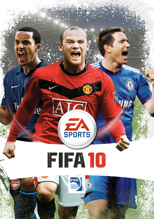画像ギャラリー No.001のサムネイル画像 / 「FIFA 10」のパッケージに，ルーニー，ウォルコット，ランパード