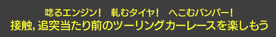 唸るエンジン！　軋むタイヤ！　へこむバンパー！　接触，追突当たり前のツーリングカーレースを楽しもう