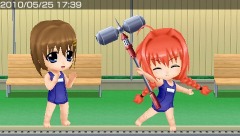 画像ギャラリー No.003のサムネイル画像 / 5月27日配信予定のPSP用DLC「DLマガジン デジタルなのは第四号」では,スク水のヴィータがプールで大はしゃぎ