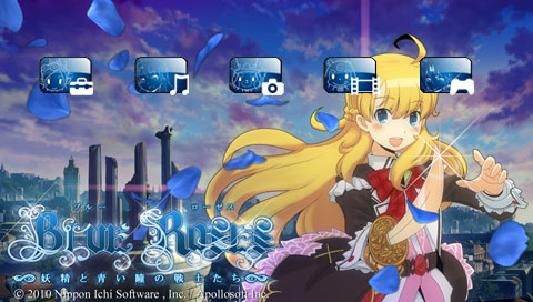 画像ギャラリー No.001のサムネイル画像 / 「BLUE ROSES」，PSP用カスタムテーマを本日より無料配信