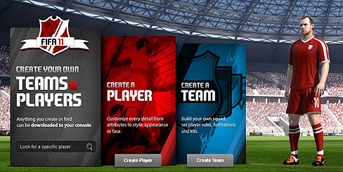 画像ギャラリー No.001のサムネイル画像 / EA SPORTSが「FIFA 11」の新機能「Creation Center」を発表。選手やチームを制作し,ネットで仲間と交換可能に