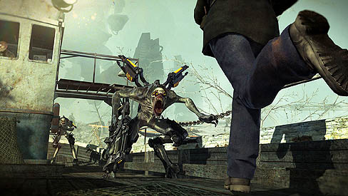 画像ギャラリー No.001のサムネイル画像 / 「Resistance 3」のディレクターズカット版ムービーが登場。ハンマーを持ってエイリアンと戦う,壮絶シーンを確認しよう