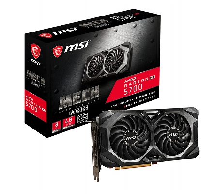 画像ギャラリー No.001のサムネイル画像 / MSI，OC動作の安定性を向上させたRX 5700搭載カードを国内発売