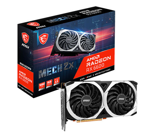 画像ギャラリー No.001のサムネイル画像 / MSI，独自の2連ファンクーラーを採用したRX 6600搭載カードを発売