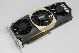 画像ギャラリー No.002のサムネイル画像 / オリジナルデザインを採用したPalitのGTX 680カードを試す。強化型電源+3連ファン仕様クーラーの効果はいかほどか