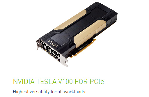 画像ギャラリー No.002のサムネイル画像 / NVIDIA,PCIe版「Tesla V100」搭載システムの2017年内発売を予告。Volta世代の「AI向けGPU」
