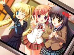 画像ギャラリー No.021のサムネイル画像 / スマイル☆シューターの3人組が活躍するPCゲーム「スマイル☆シューター 〜ふぁーすと☆ちけっと〜」は,2011年1月14日に発売。メイド喫茶で行われた発表会レポート