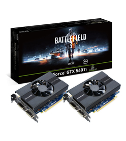 画像ギャラリー No.003のサムネイル画像 / ELSA,カード長の短いGTX 560 Tiカードの「BF3推奨SLIパック」2枚セットや貴重なGTX 590カードなど計3製品を発売
