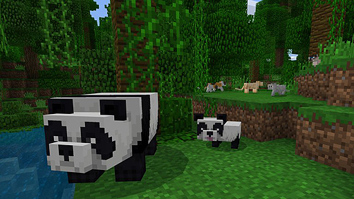 画像ギャラリー No.002のサムネイル画像 / 「Minecraft」にパンダが登場。竹ブロック1000万個の配置で世界自然保護基金(WWF)に10万ドルを寄付するという企画が実施中