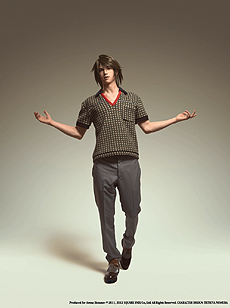画像ギャラリー No.005のサムネイル画像 / 「FF XIII-2」キャラが,プラダの春夏メンズコレクションのモデルに。「Arena Homme +」誌の最新号でライトニングらがプラダファッションに身を包む