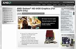画像ギャラリー No.004のサムネイル画像 / AMD，OEM向けGPU「Radeon HD 6670・6570・6450」の製品ページを公開。「Turks」「Caicos」のスペックが明らかに