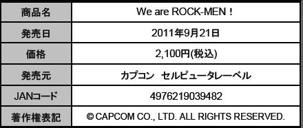 画像ギャラリー No.001のサムネイル画像 / ロックマンサウンドのアレンジアルバム「We are ROCK-MEN」9月21日発売 