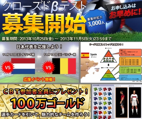 画像ギャラリー No.003のサムネイル画像 / 「FCマネージャー」CBT参加者には「100万ゴールド」「ユニフォーム交換券」がもれなく配布。試合の紹介PVが公開，日本代表応援イベントも