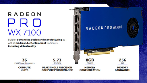画像ギャラリー No.005のサムネイル画像 / AMD,コンテンツ制作向けグラフィックスカード「Radeon Pro WX」の出荷を開始。最上位モデルは発表時よりもスペックを強化