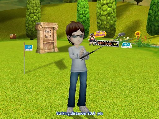 画像ギャラリー No.002のサムネイル画像 / ゲームロフトがエシロールとパートナーシップを提携,iOS版「レッツ!ゴルフ3」に新コース「エシロールカップ」を実装