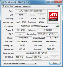 画像ギャラリー No.004のサムネイル画像 / AMD，「Radeon HD 7950」の自動クロックアップ機能有効化BIOSを公開。ファイルをUpしつつ，その効果を確認してみる