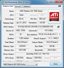 画像ギャラリー No.005のサムネイル画像 / AMD，「Radeon HD 7950」の自動クロックアップ機能有効化BIOSを公開。ファイルをUpしつつ，その効果を確認してみる