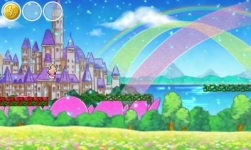 画像ギャラリー No.009のサムネイル画像 / 「チャリ走DX3」，「プリンセスプリキュア」コラボステージ登場。フローラ達が走る