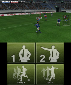 画像ギャラリー No.007のサムネイル画像 / 3DS用「ワールドサッカー ウイニングイレブン 2012」は,タッチ操作にも対応。フェイントも簡単
