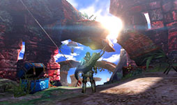 画像ギャラリー No.010のサムネイル画像 / ［TGS 2012］「モンスターハンター4」の新武器「操虫棍」は虫を操るだけの武器じゃない。飛び乗り攻撃を存分に楽しめる特殊アクションに注目だ