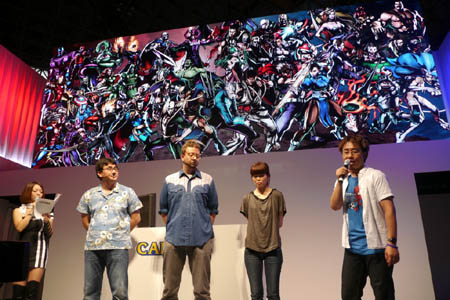 画像ギャラリー No.014のサムネイル画像 / ［TGS 2011］「ULTIMATE MARVEL VS. CAPCOM 3」に新キャラ「バージル」「アイアンフィスト」が参戦。“NEO-G vs. セス・キリアン”のガチ対決も披露されたステージイベント 