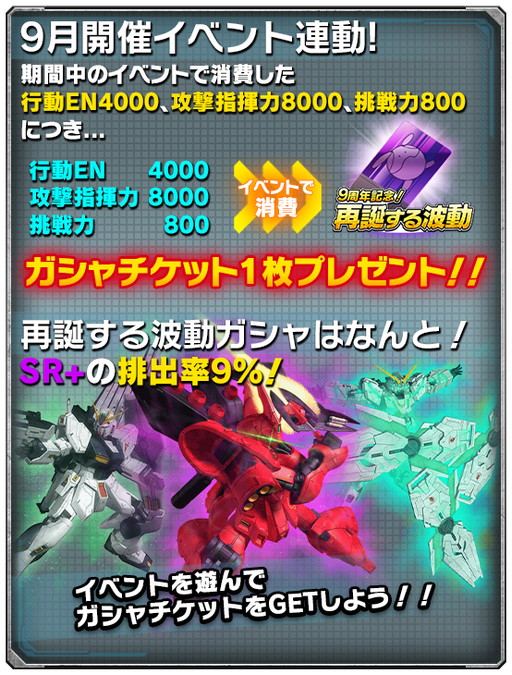 画像ギャラリー No.007のサムネイル画像 / 「ガンダムエリアウォーズ」，9周年記念キャンペーンを開催