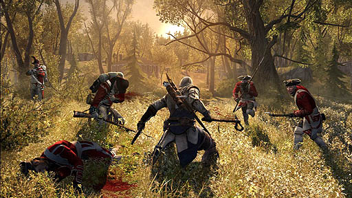 画像ギャラリー No.002のサムネイル画像 / 「Assassin's Creed III」最新エンジンは,1画面に2000体のキャラクターを表示。Wii U版ではタブレットをAnimusとして操作