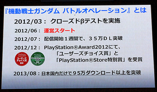 画像ギャラリー No.007のサムネイル画像 / 【TGS 2013】バンダイナムコブースで行われたトークイベント「“F2P”4タイトル 戦略と今後の展開」の模様と，「SOULCALIBUR Lost Swords」の星野プロデューサーへのミニインタビューをお届け