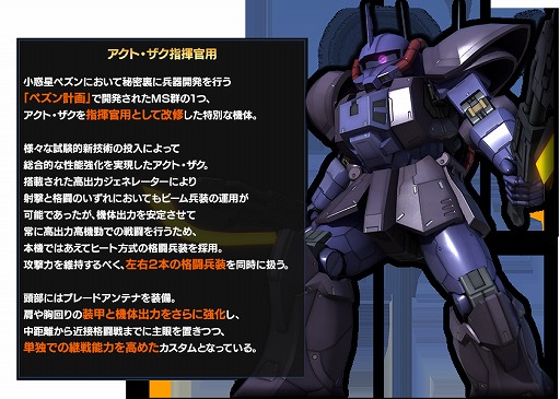 画像ギャラリー No.004のサムネイル画像 / 「ガンダム バトルオペレーション」,アクト・ザク指揮官用の設計図がドロップするキャンペーン