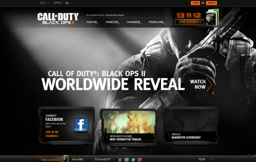 画像ギャラリー No.001のサムネイル画像 / Activisionが「Call of Duty: Black Ops 2」の公式サイトをプレオープン？　イギリスでは11月13日に発売予定