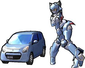 画像ギャラリー No.003のサムネイル画像 / 「超速変形ジャイロゼッター アルバロスの翼」,国産自動車メーカー・スズキ,ダイハツが参戦。実在する車アルト/ワゴンR/タント/ムーヴなどがメカに変形