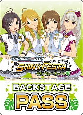 画像ギャラリー No.001のサムネイル画像 / バンダイナムコゲームス,「シャイニーフェスタ」の初回限定の封入特典「バックステージパス」所有者を対象にアイマスライブの先行申込受付を行うことを発表