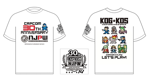 画像ギャラリー No.004のサムネイル画像 / カプコン,新日本プロレスとのコラボTシャツに30周年記念デザインが登場