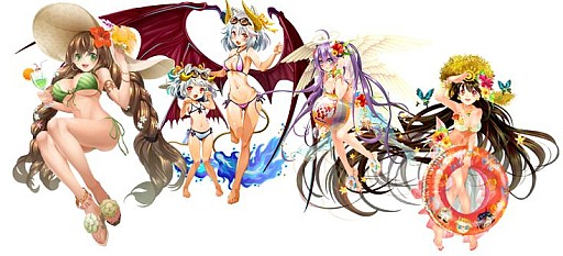 画像ギャラリー No.002のサムネイル画像 / 「征戦!エクスカリバー」,サマーキャンペーン実施。水着キャラをプレゼント
