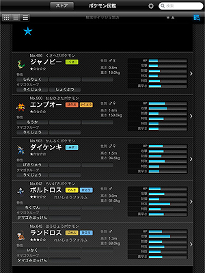 画像ギャラリー No.012のサムネイル画像 / ポケモン達のCG＆テキスト情報を網羅的に収録した「ポケモン図鑑 for iOS」の配信が本日スタート