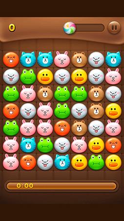 画像ギャラリー No.003のサムネイル画像 / 「LINE」のキャラクター達がブロックになって登場! スマートフォン向けパズルゲーム「LINE POP」を紹介する「(ほぼ)日刊スマホゲーム通信」第125回