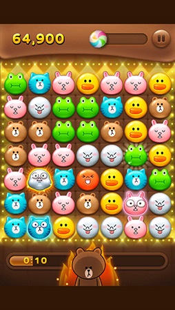 画像ギャラリー No.006のサムネイル画像 / 「LINE」のキャラクター達がブロックになって登場! スマートフォン向けパズルゲーム「LINE POP」を紹介する「(ほぼ)日刊スマホゲーム通信」第125回