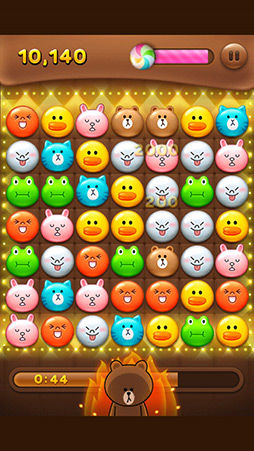 画像ギャラリー No.010のサムネイル画像 / 「LINE」のキャラクター達がブロックになって登場! スマートフォン向けパズルゲーム「LINE POP」を紹介する「(ほぼ)日刊スマホゲーム通信」第125回