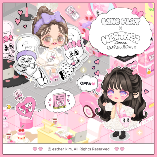 画像ギャラリー No.001のサムネイル画像 / 「LINE プレイ」,“Esther Bunny”とファッションブランド“Heather”とのコラボを開始