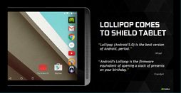 画像ギャラリー No.002のサムネイル画像 / 「SHIELD Tablet」へのAndroid 5.0配信開始は11月中で決定。「HL2：EP1」の移植とゲームのオンラインストリーミングサービス開始も発表される