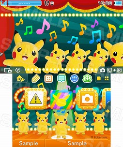画像ギャラリー No.001のサムネイル画像 / ピカチュウのボイスつきニンテンドー3DSテーマが2種類発売