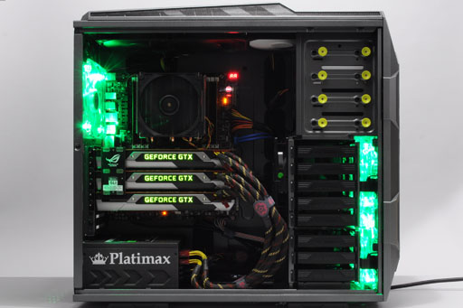 画像ギャラリー No.005のサムネイル画像 / 「GeForce GTX TITAN」の3-way SLI動作レポート。7860×1440ドットで3Dゲームが動き，消費電力が大台に達する世界へようこそ